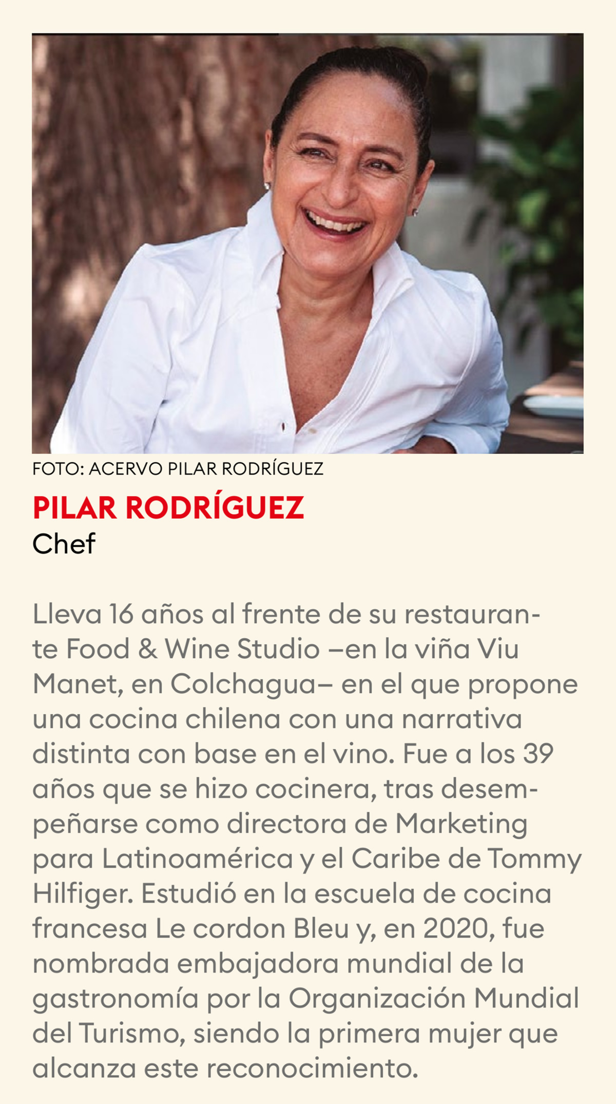 Pilar Rodríguez - Chef